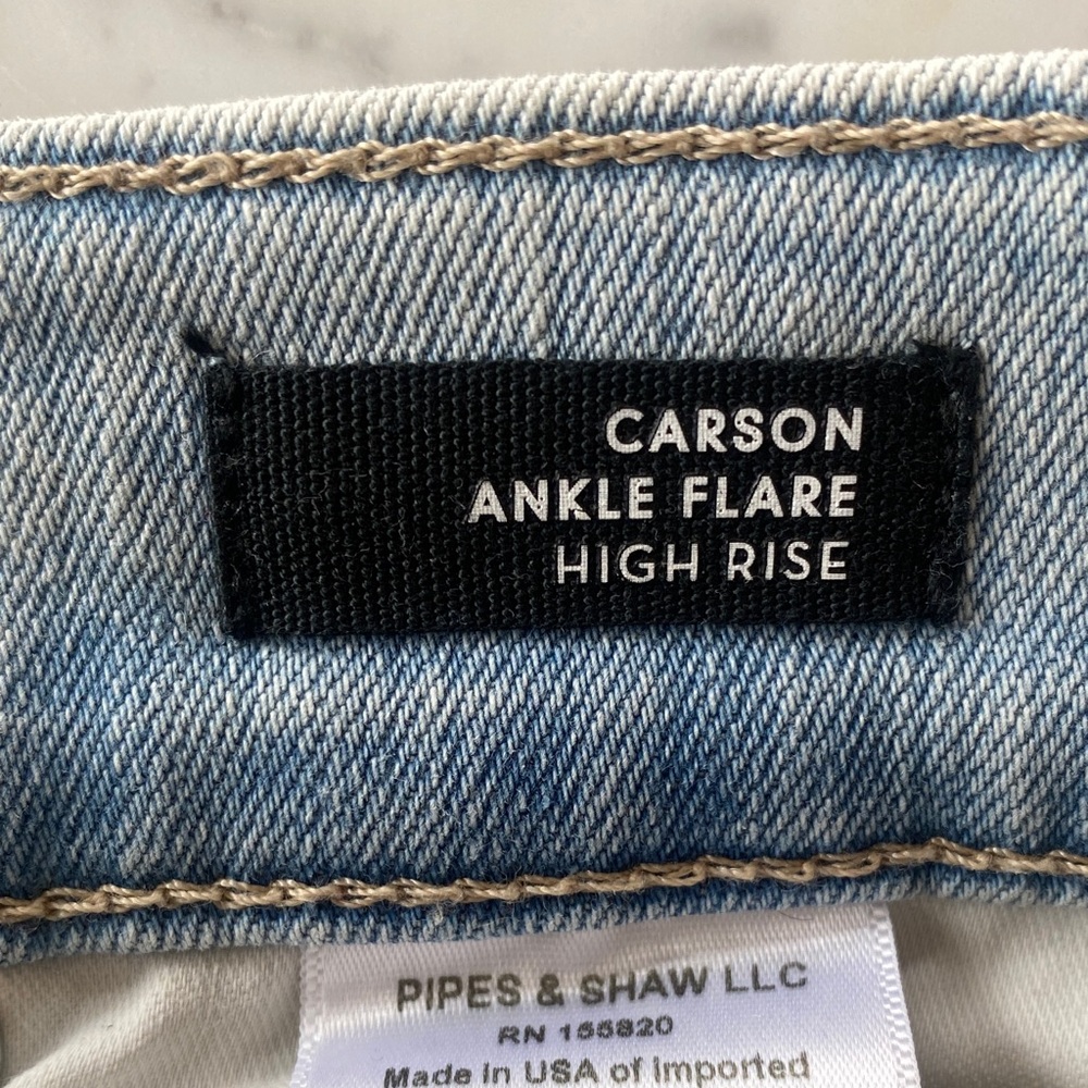 Veronica Beard Light Blue "Carson" Flare Jeans - Picture 7 of 9